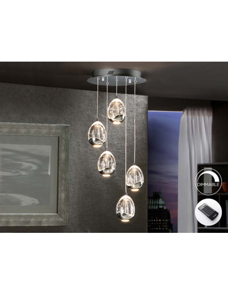 LÁMPARA Ø30 ROCÍO 5 LED DIMABLE
