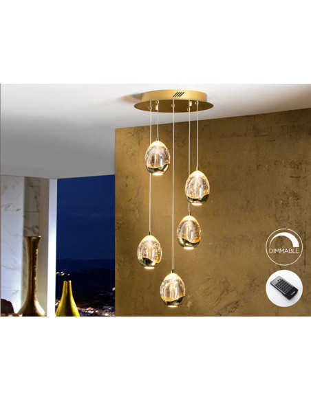 LÁMPARA Ø30 ROCÍO 5 LED DIMABLE