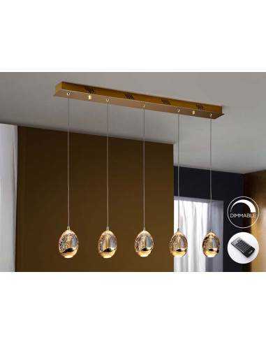 LÁMPARA LED ROCÍO 5 LUCES DIMABLE LINEAL