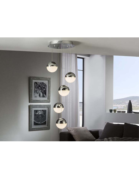 LÁMPARA 5 LUCES LED SPHERE Ø33 DIMABLE