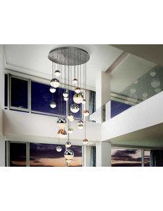 GRAN LÁMPARA SPHERE Ø80 27 LUCES CCT