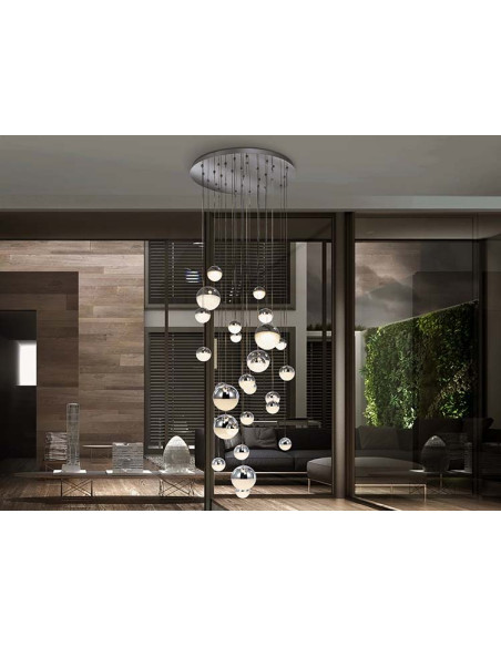 GRAN LÁMPARA SPHERE Ø80 27 LUCES CCT