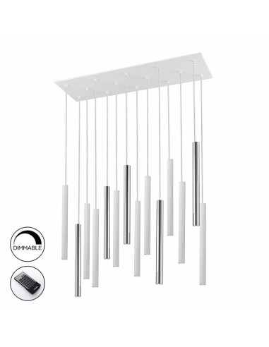 LÁMPARA VARAS 14 LUCES DIMABLE