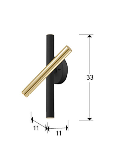 APLIQUE VARAS 3 LUCES