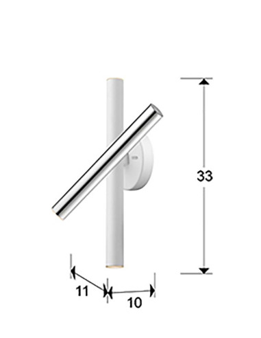 APLIQUE VARAS 3 LUCES