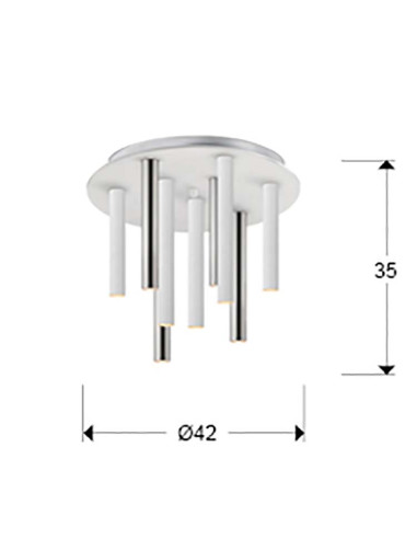PLAFÓN VARAS 9 LUCES