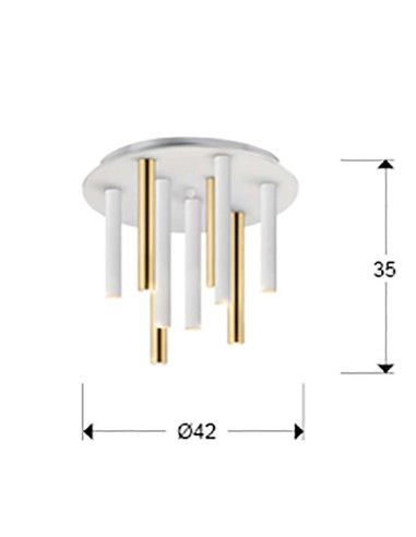PLAFÓN VARAS 9 LUCES