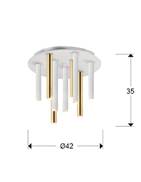 PLAFÓN VARAS 9 LUCES