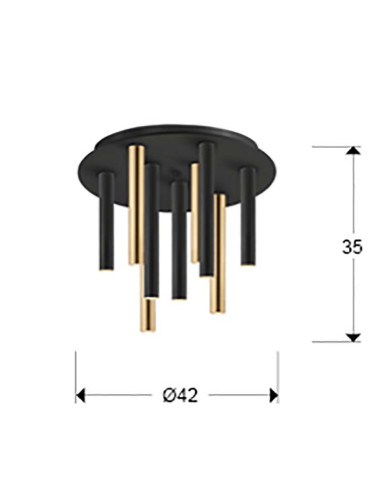 PLAFÓN VARAS 9 LUCES