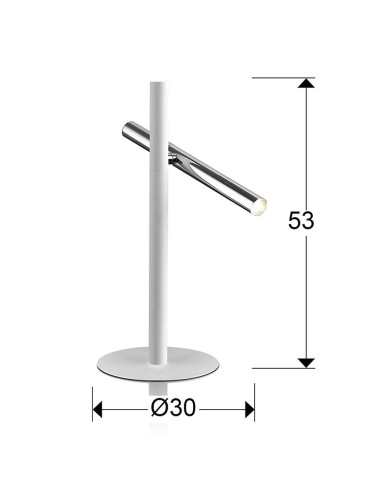SOBREMESA VARAS 2 LUCES