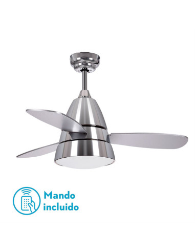 Ventilador de techo Cromo y Plata Iseran 2xE27