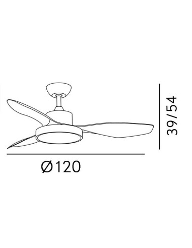 Ventilador de techo motor DC 48W Hayate