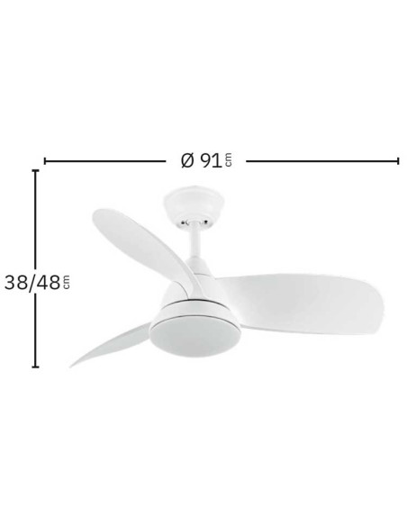 Ventilador de techo DC 24W ÁTOMO