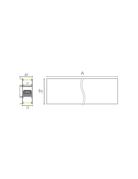 Aplique de pared modelo W85-170D