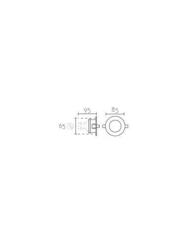 Empotrable modelo ARO RCC10-WH en color Blanco para 1xGU10 (no incluida)