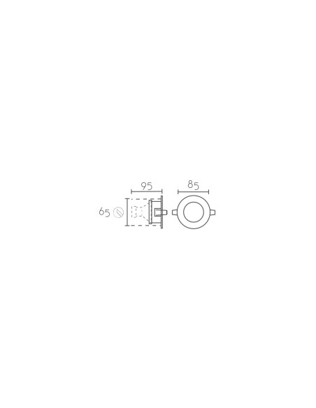 Empotrable modelo ARO RCC10-WH en color Blanco para 1xGU10 (no incluida)