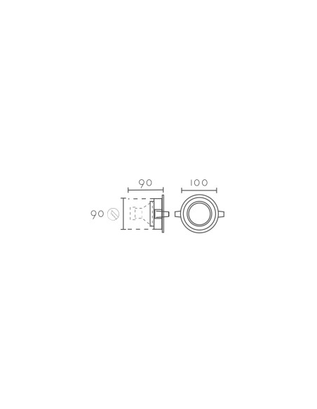 Empotrable modelo ARO RCC02-WH en color Blanco para 1xGU10 (no incluida)