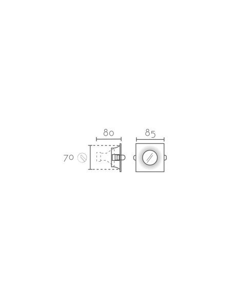 Empotrable modelo ARO FH123-WH en color Blanco para 1xGU10 (no incluida)