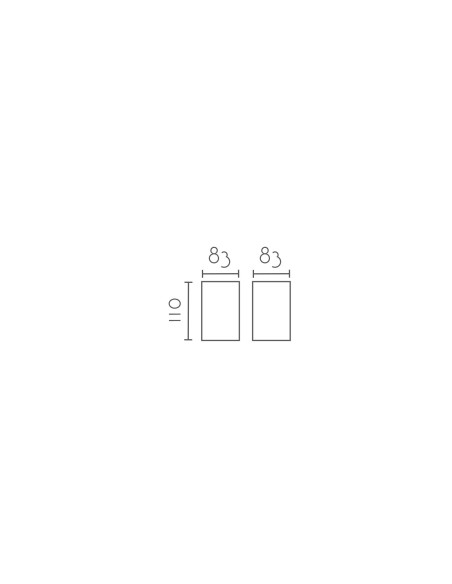 Plafón de techo modelo MX8108 para 1xGU10 (no incluida)