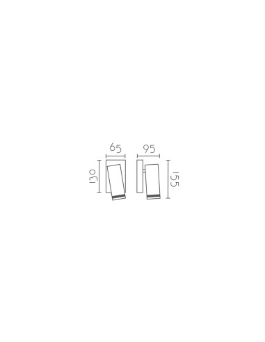 Aplique de pared modelo MX7506 para 1xGU10 (no incluida)