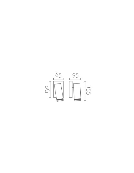 Aplique de pared modelo MX7506 para 1xGU10 (no incluida)