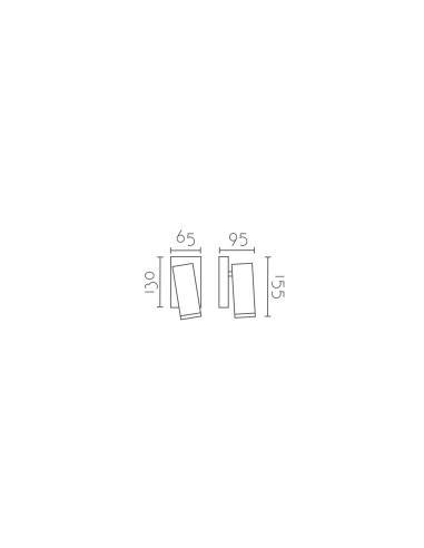 Aplique de pared modelo MX8106 para 1xGU10 (no incluida)