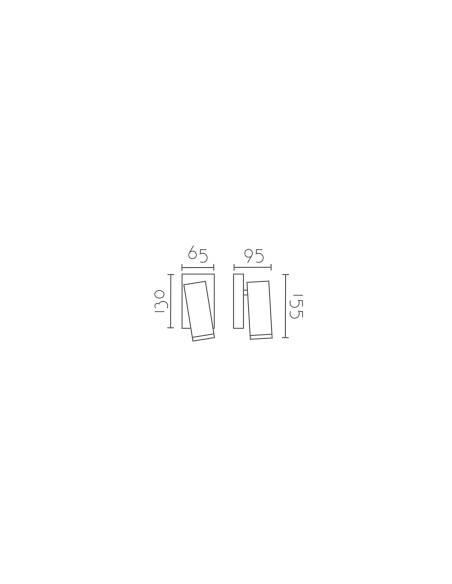 Aplique de pared modelo MX8106 para 1xGU10 (no incluida)