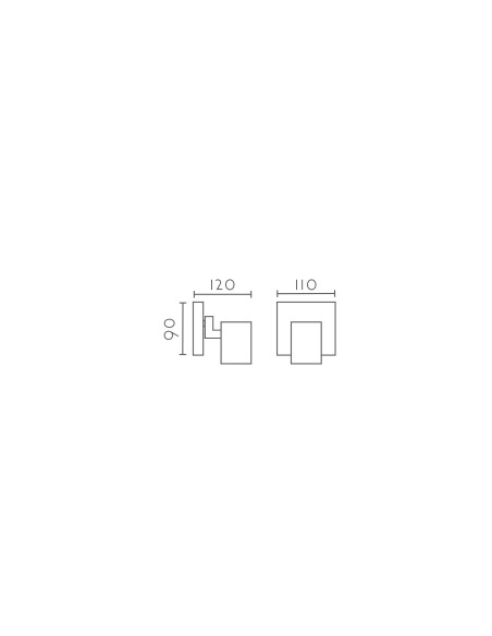 Aplique de pared modelo MX6204 para 1xGU10 (no incluida)