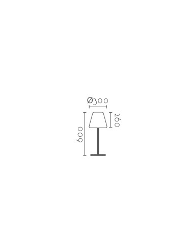 Lámpara de mesa modelo EX1361-BK en color Negro para 1xE27 (no incluida)