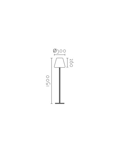 Lámpara de pie modelo EX1363-BK en color Negro para 1xE27 (no incluida)