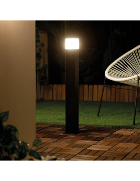 Baliza de suelo modelo BALIZA EX1023-BK en color Negro para 1xE27 (no incluida)