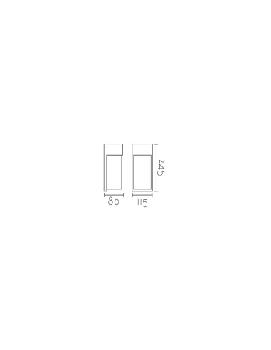 Aplique de pared modelo EX1043-BK en color Negro para 1xE27 (no incluida)