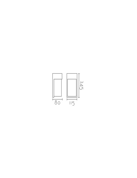 Aplique de pared modelo EX1043-BK en color Negro para 1xE27 (no incluida)
