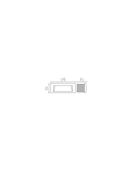 Aplique de pared modelo EX1009-BK en color Negro