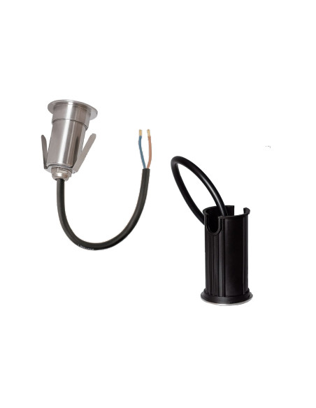 Aplique de pared modelo EMP6140-INOX 12/24V en color Niquel