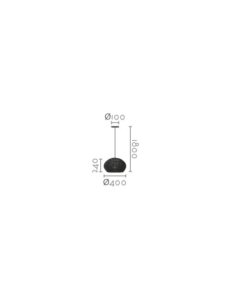 Lámpara colgante modelo PAPUA en color Natural para 1xE27 (no incluida)