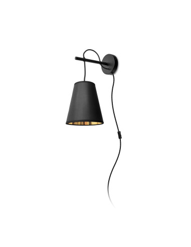 Aplique de pared modelo MB2255-BK en color Negro para 1xE27 (no incluida)