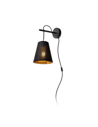Aplique de pared modelo MB2255-BK en color Negro para 1xE27 (no incluida)