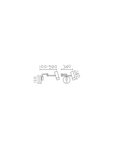 Aplique de pared modelo MB6115 para 1xGU10 (no incluida)