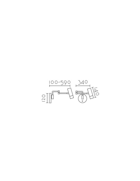 Aplique de pared modelo MB6115 para 1xGU10 (no incluida)