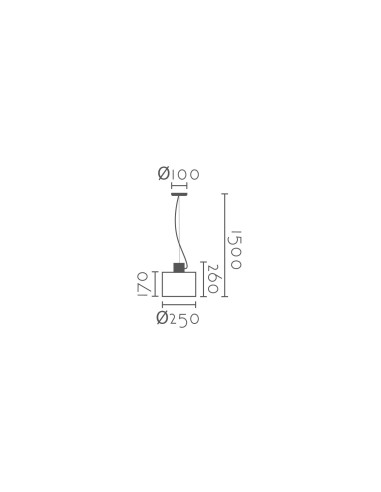 Lámpara colgante modelo MD2180-BK en color Negro para 1xE27 (no incluida)