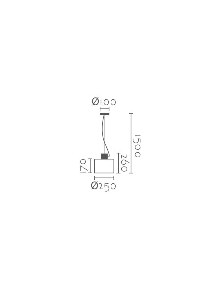 Lámpara colgante modelo MD2180-BK en color Negro para 1xE27 (no incluida)