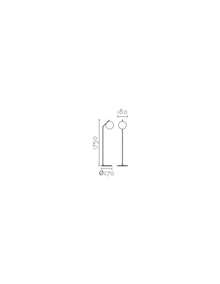 Lámpara de pie modelo ML4053-WH en color Blanco para 1xE27 (no incluida)