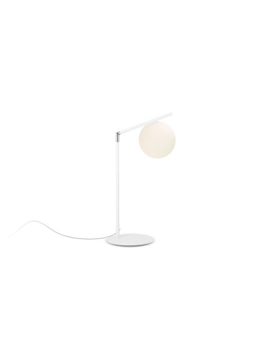 Lámpara de mesa modelo MT4054-WH en color Blanco para 1xE27 (no incluida)