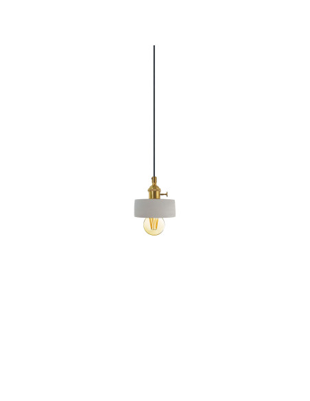 Lámpara colgante modelo CM5042 en color Cemento para 1xE27 (no incluida)
