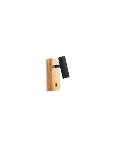 Aplique de pared modelo MB4013-BK en color Natural, Negro