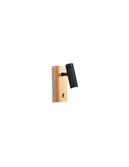 Aplique de pared modelo MB4013-BK en color Natural, Negro