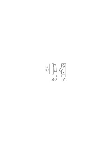 Aplique de pared modelo MB4013-BK en color Natural, Negro