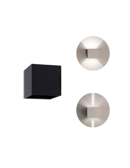 Aplique de pared modelo 1080G01-BK en color Negro