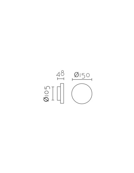 Aplique de pared modelo PEPA-15 en color Blanco